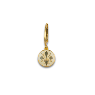 Single Earring Florence Lily Plate Ivory