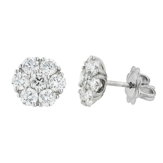 9kt Multi-Stone Lab-Grown Seven Diamond Earring