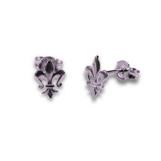 Orecchini Giglio in Oro Bianco 18kt Medio