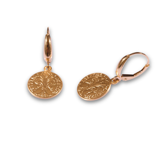 Orecchini Monachelle Fiorino in Oro 18Kt Nudo