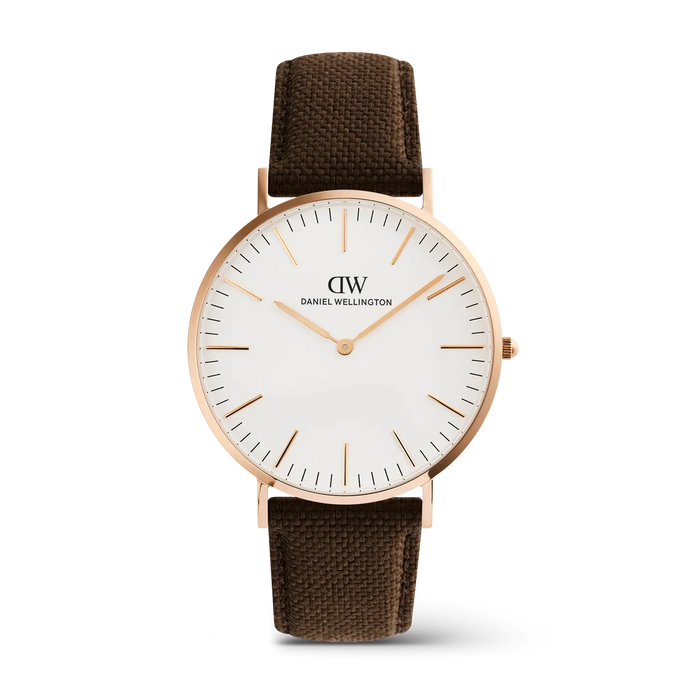 Daniel Wellington Classic Brown Canvas Men's Watch 36 mm - DW00100945