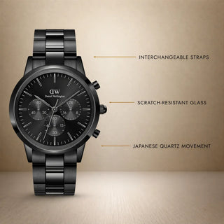 Iconic Chronograph Link black 42mm watch