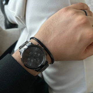 Iconic Chronograph Link black 42mm watch