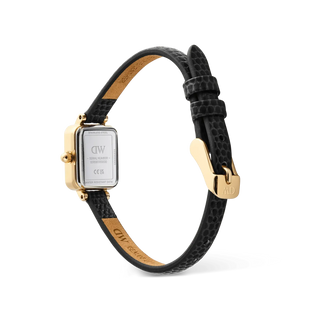 Orologio Daniel Wellington Quadro Mini Black Lizard Conwy Gold Donna 15,4x18,2 mm - DW00100957