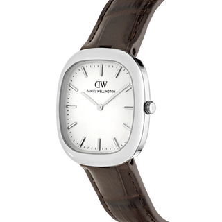 Orologio Daniel Wellington Racket Club 30X38 Brown Leather White - Dw00100988