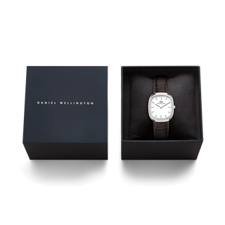 Orologio Daniel Wellington Racket Club 30X38 Brown Leather White - Dw00100988