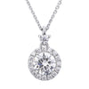 Collana Punto Luce Con Centrale e Contorno 18kt Diamanti Lab Growm Ct.0,15 + Centr. Ct.0,70