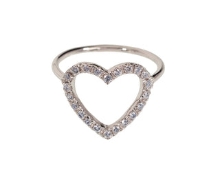 Anello con Cuore e Diamanti