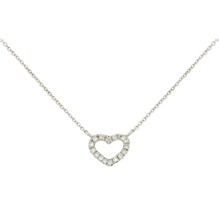 Wire Heart Necklace With Diamonds