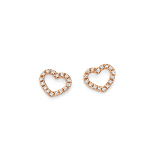 Heart and Diamond Stopgap Earrings