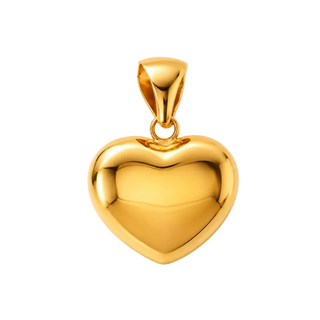 Ciondolo Cuore Bombato in Oro Giallo 18kt