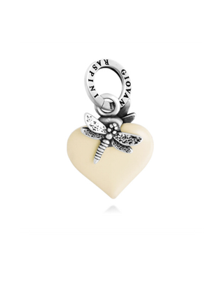 Charm Cuore Libellula Avorio