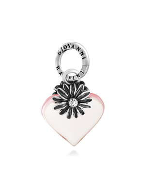 Charm Cuore Margherita Rosa