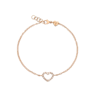 Bracciale Catena Cuore E Diamanti