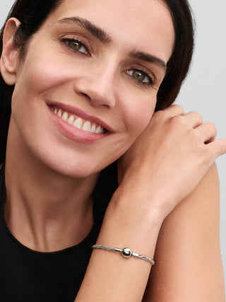 Double Braided Mesh Bracelet with Ball Clasp