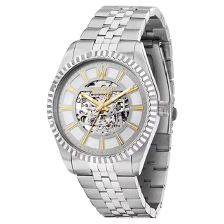 Orologio Maserati Competizione automatico R8823100007 quadrante skeleton argentato