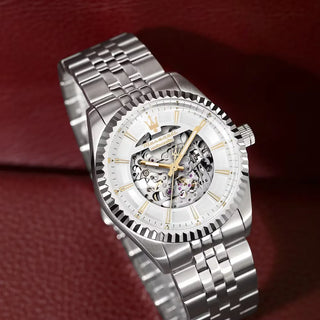 Orologio Maserati Competizione automatico R8823100007 quadrante skeleton argentato