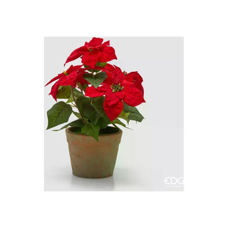 Pianta Artificiale Ponsetia Con Vaso