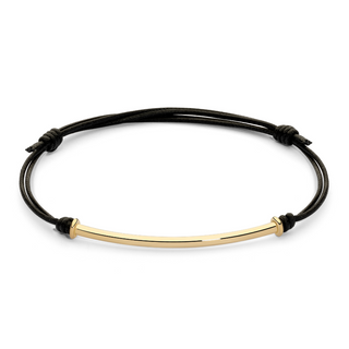 Cord Bracelet With Gold Bar