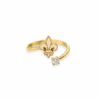 Anello Contrariè Avorio Giglio Firenze