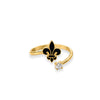 Anello Contrariè Nero Giglio Firenze