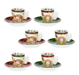 Set 6 Tazzine Espresso Natale