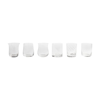 Set 6 Tumbler Texture Assortite / Set 6 Tumblers Assorte