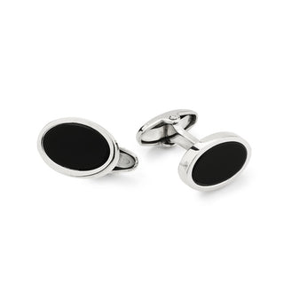 Eleganti Gemelli Ovali da Uomo in Argento 925