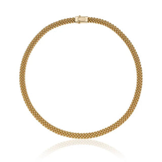 Collana in Argento Dorato Chicco di Riso