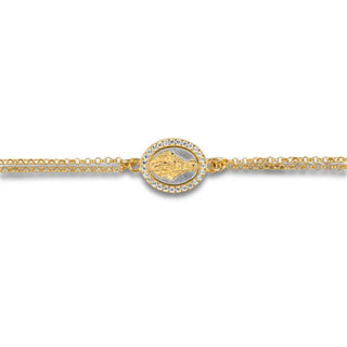 Bracciale Madonna Miracolosa con Pavè di Zirconi