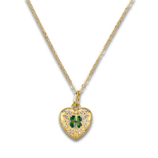 Collana Cuore Fiorito e Quadrifoglio