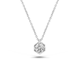 Collana Punto Luce 9kt Diamante Lab Grown Ct.0,10