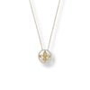 Collana Grande  Giglio Dorata Con Pave' Zirconi