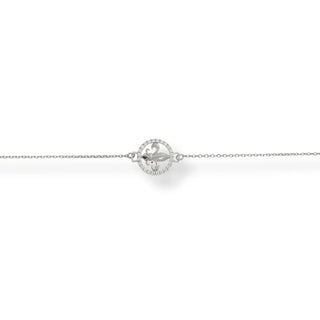 Bracciale Giglio Rodiato Con Pave' Zirconi