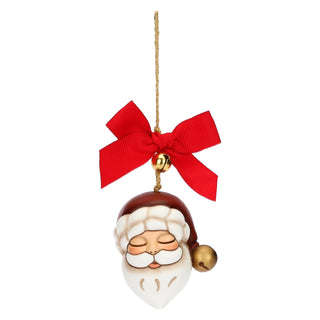 Addobbo natalizio Babbo Natale in ceramica, piccolo Thun 4,7x3,9x5,5 cm - Armando Poggi Firenze