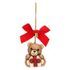 Small ceramic Teddy Christmas ornament