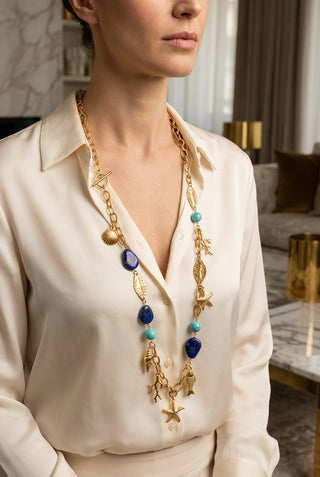 Collana Lunga Grand Bleu - Chic & Elegant Style