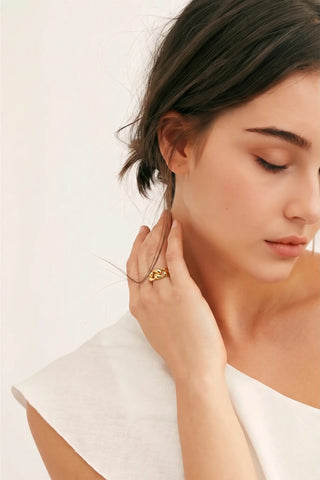 Anello Fantasia Oro 18 Kt Gocce Mis 13