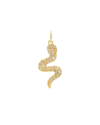 Golden White Snake Pendant