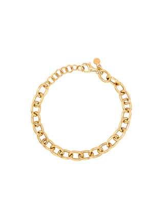 Bracciale Rolo' Ovali Piccoli in Argento 925 Dorato