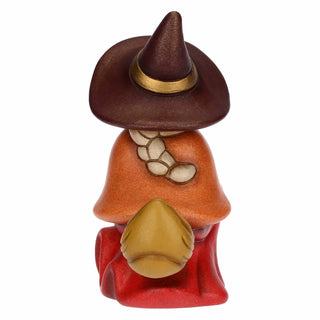 Befana Berta con regalo in ceramica, piccola Thun 5,3x9,3x11 cm - Armando Poggi Firenze