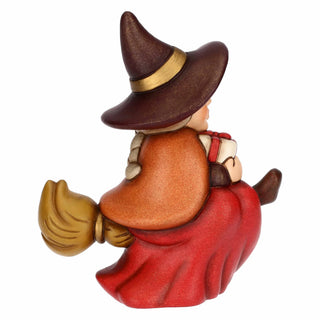 Befana Berta con regalo in ceramica, piccola Thun 5,3x9,3x11 cm - Armando Poggi Firenze