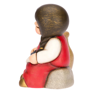 Bimba con olive in ceramica Presepe Classico Thun 5,2 x 3,8 x 5,7 cm h - Armando Poggi Firenze
