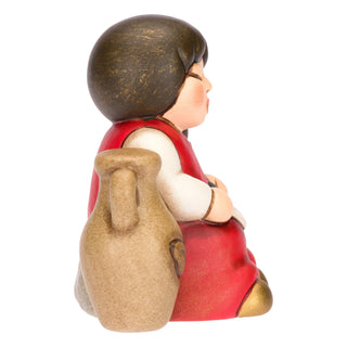 Bimba con olive in ceramica Presepe Classico Thun 5,2 x 3,8 x 5,7 cm h - Armando Poggi Firenze