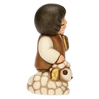 Bimbo Con Lanterna In Ceramica Presepe Classico Thun - Armando Poggi Firenze