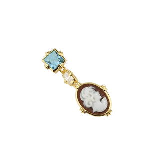Refined Golden Face Cameo Pendant