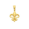 18kt Gold Dotted Lily Pendant