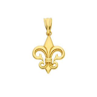 18kt Gold Dotted Lily Pendant