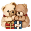 Ceramic Christmas Teddy couple with gifts