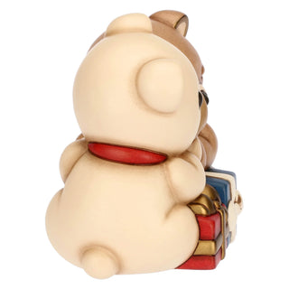 Coppia Teddy Natale con regali in ceramica Thun 18,3x11,9x15,9 cm - Armando Poggi Firenze